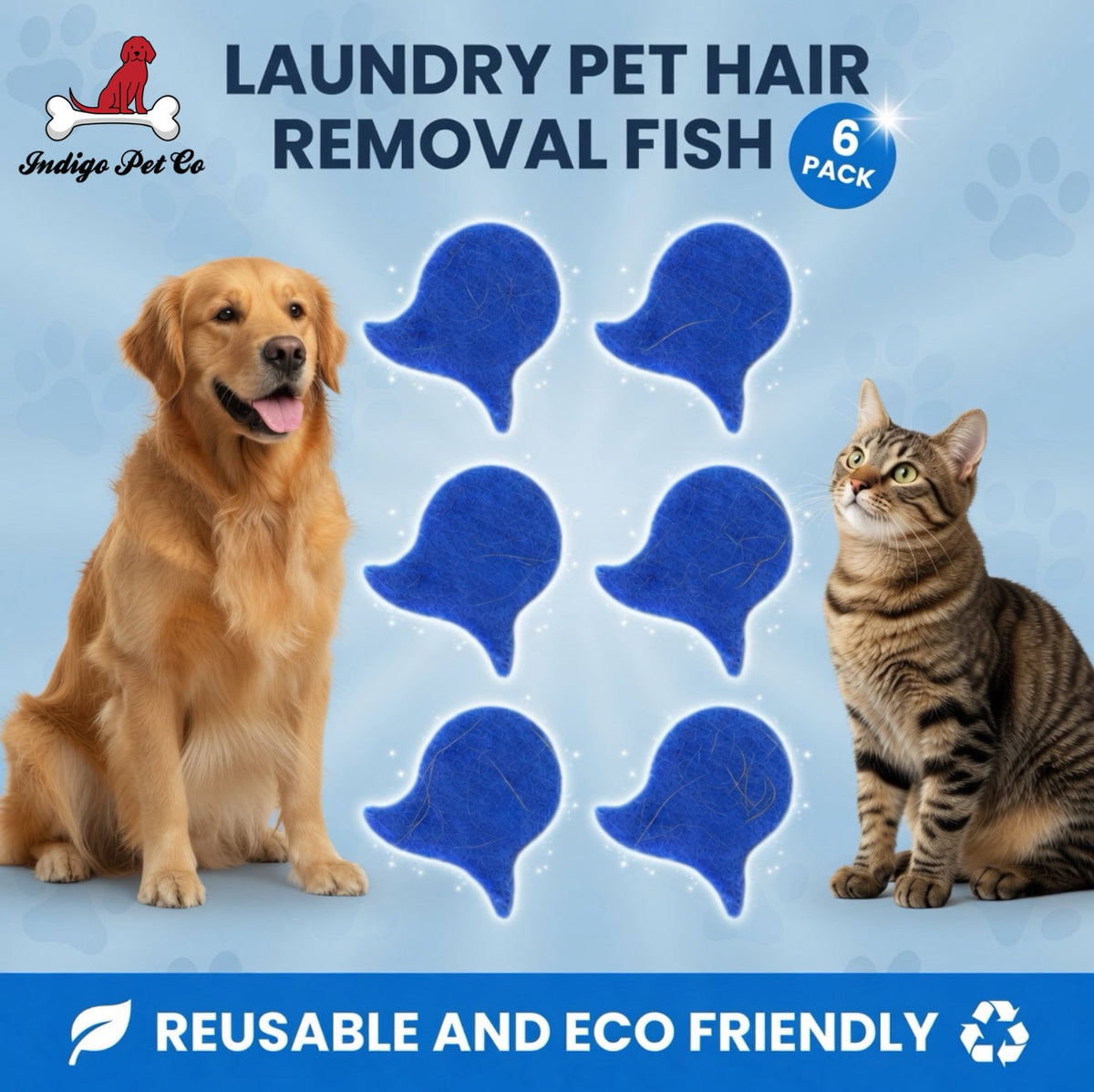 Indigo Pet Co laundry fish — product view 3